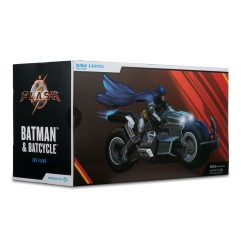 The Flash DC Multiverse - Véhicule Batcycle avec Batman