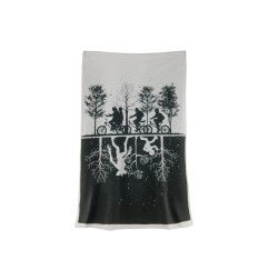 Stranger Things - Throw Blanket Black & White 100 x 150 cm