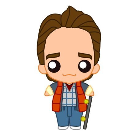 Retour vers le Futur - Figurine caoutchouc Pokis Marty McFly 6 cm