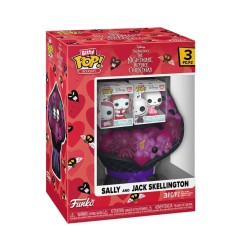 L' étrange Noël de Mr. Jack - Pack 2 figurines Bitty POP! Bouquet Sally & Jack Skellington (Valentine) 4 cm