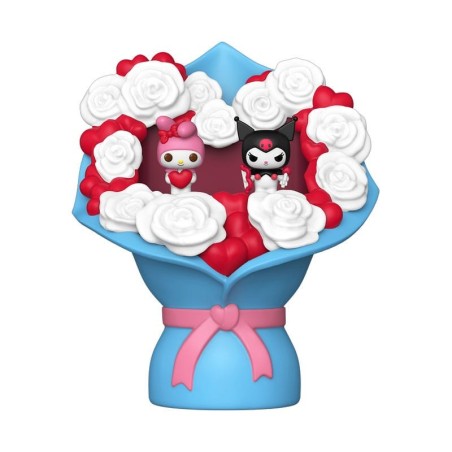 Sanrio - Pack 2 figurines Bitty POP! Bouquet My Melody & Kuromi (Valentine) 4 cm