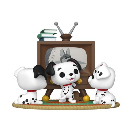 One Hundred and One Dalmatians - POP Moment Vinyl Figures Rolly, Patch & Lucky with TV 9 cm