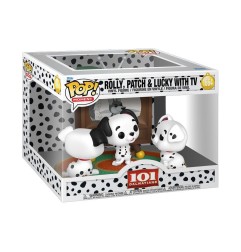 One Hundred and One Dalmatians - POP Moment Vinyl Figures Rolly, Patch & Lucky with TV 9 cm