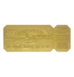 Jaws - Replica 1/1 50th Anniversary Regatta Ticket 24k Gold Plated