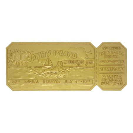 Les Dents de la Mer - Réplique 1/1 Les Dents de la Mer 50th Anniversary Regatta Ticket 24k Gold Plated