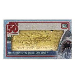 Jaws - Replica 1/1 50th Anniversary Regatta Ticket 24k Gold Plated