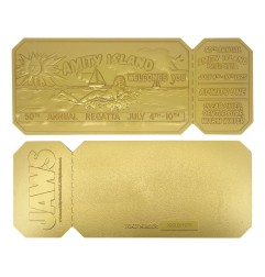 Jaws - Replica 1/1 50th Anniversary Regatta Ticket 24k Gold Plated
