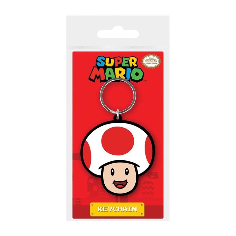 Super Mario - Porte-clés caoutchouc Toad 6 cm