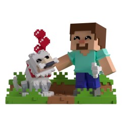 Minecraft - Figurine Taming a Wolf 10 cm