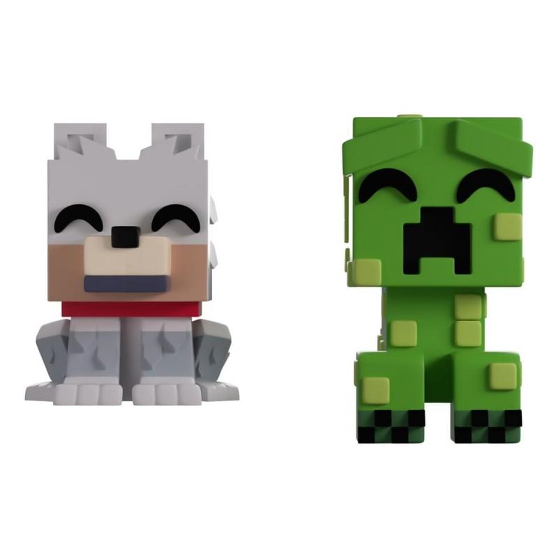 Minecraft - Vinyl Figures Wolf and Creeper Monitor Buddiez