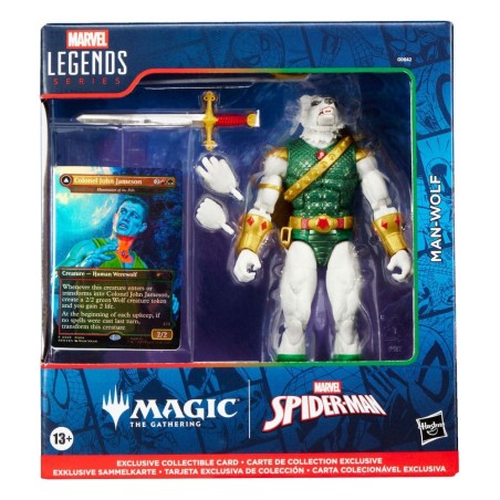 Marvel Legends Magic: The Gathering - Figurine Man-Wolf (avec carte premium exclusive) 15 cm