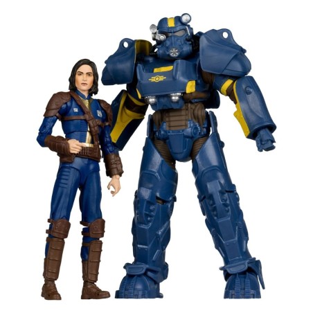 Fallout 4 - Pack 2 statuettes T-60 Vault Tec & Sole Survivor 18 cm