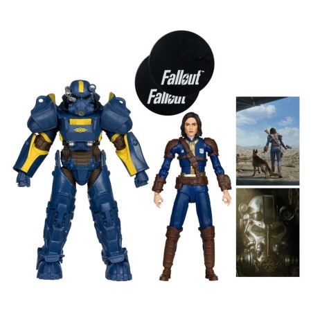 Fallout 4 - Pack 2 statuettes T-60 Vault Tec & Sole Survivor 18 cm