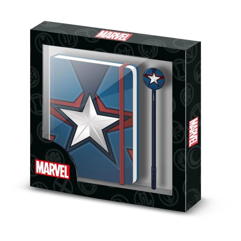 Marvel - Coffret cadeau Journal intime Captain America Marvel - Coffret cadeau Journal intime Captain America
