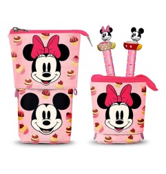 Minnie Mouse - Trousse Pop Up Minnie avec 2 stylos à bille effaçable à encre gel