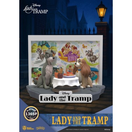 Disney - Statuette D-Stage La Belle et le Clochard 12 cm