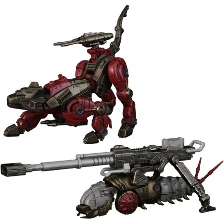 Zoids - Pack 2 figurines 1/100 Plastic Model Kit RMZ-010 Canoly Molga & Hell Cat Base Guards Sets 20 cm