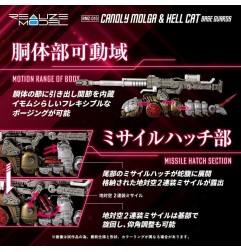 Zoids - Pack 2 figurines 1/100 Plastic Model Kit RMZ-010 Canoly Molga & Hell Cat Base Guards Sets 20 cm