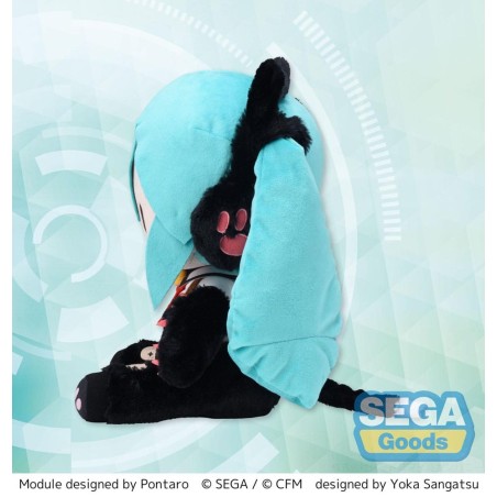 Vocaloid - Hatsune Miku Project Diva Arcade Future Tone Fuwa Petit Plush Figure Hatsune Miku Kitty Cat LL 30 cm