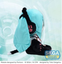 Hatsune Miku Project Diva Arcade Future Tone - Peluche Fuwa Petit Hatsune Miku Kitty Cat LL 30 cm