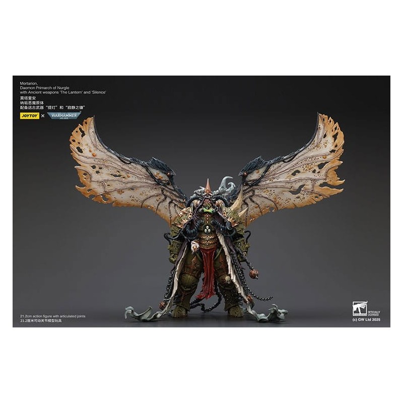 Warhammer 40k - Figurine 1/18 Mortarion Daemon Primarch of Nurgle avec Ancient weapons The Lantern and Silence 21 cm Warhammer 40k - Figurine 1/18 Mortarion Daemon Primarch of Nurgle avec Ancient weapons The Lantern and Silence 21 cm