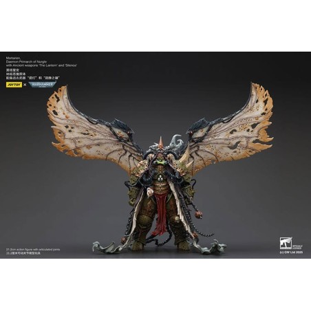 Warhammer 40k - Figurine 1/18 Mortarion Daemon Primarch of Nurgle avec Ancient weapons The Lantern and Silence 21 cm
