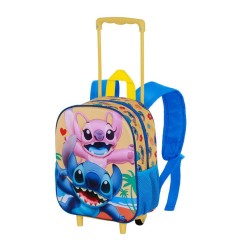 Lilo & Stitch - 3D Backpack with Wheels Ocean Blue Small