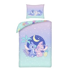 Lilo & Stitch - Parure de lit Stitch & Angel sous la lune 140 x 200 cm / 70 x 90 cm