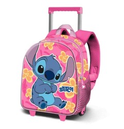 Lilo & Stitch - 3D Backpack with Wheels Cute Pink Small