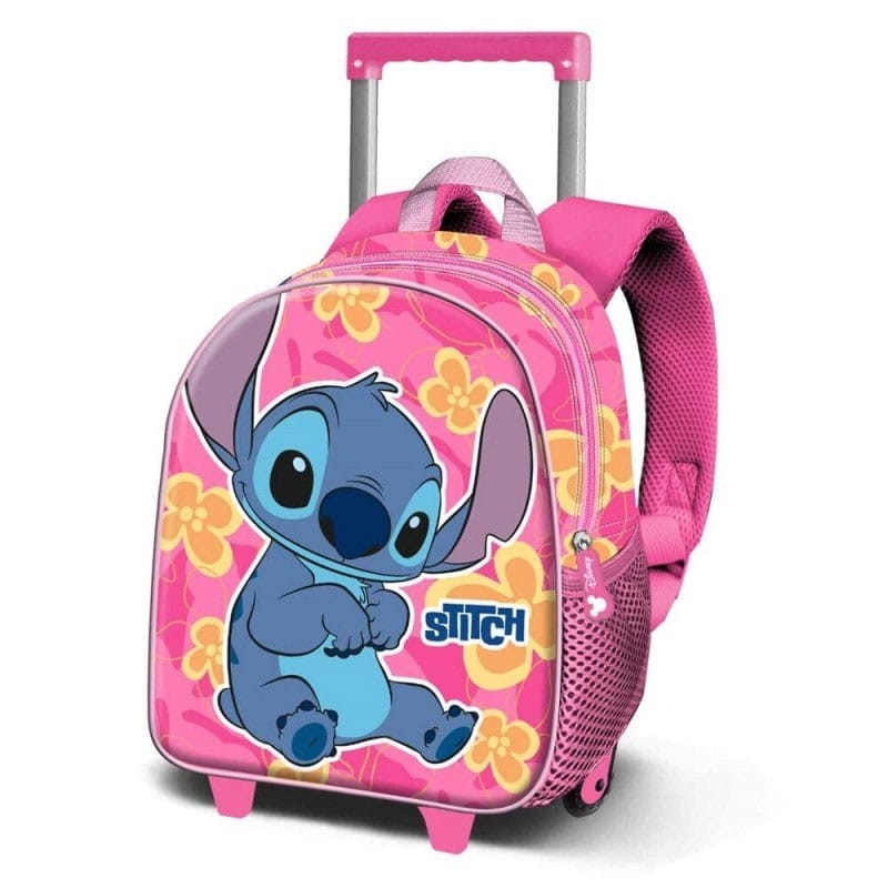 Lilo & Stitch - Sac à dos à roulettes 3D Cute Pink Small