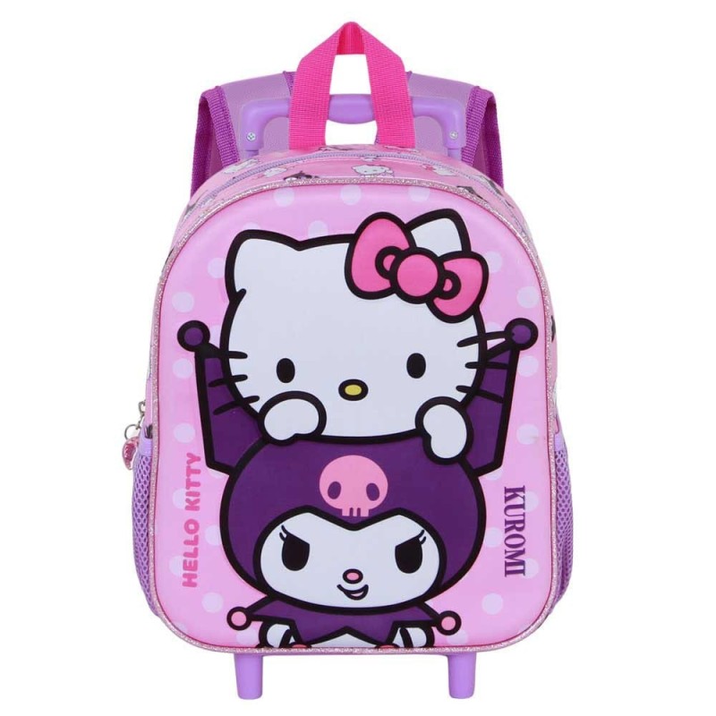 Sanrio - 3D Backpack with Wheels Hello Kitty Playful Pink Small