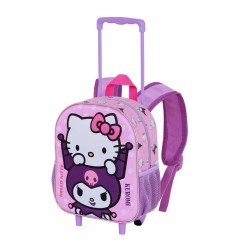 Hello Kitty - Sac à dos à roulettes 3D Hello Kitty Playful Pink Small
