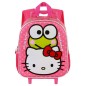 Hello Kitty - Sac à dos à roulettes 3D Hello Kitty Funny Pink Small