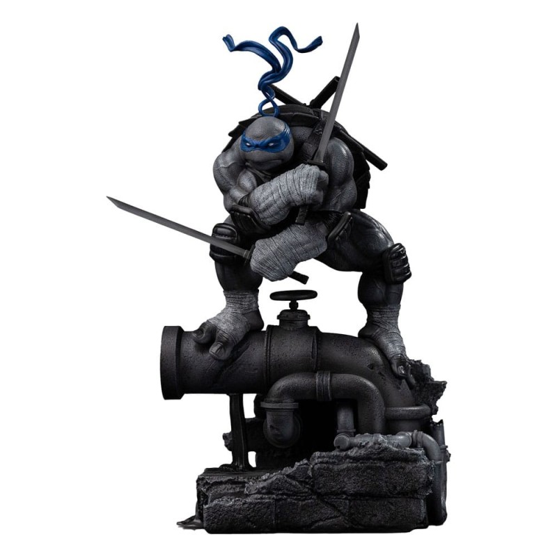 Les Tortues Ninja - Statuette 1/10 Art Scale Leonardo Black and White Variant 26 cm heo exclusive