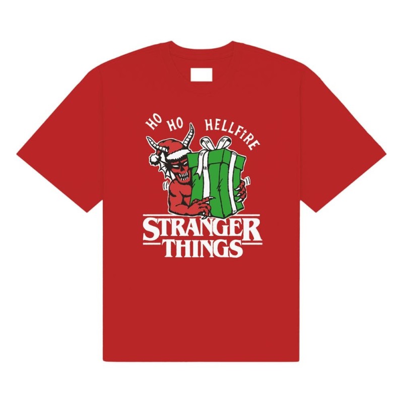 Stranger Things - T-Shirt Ho Ho Hellfire Size L Stranger Things - T-Shirt Ho Ho Hellfire Size L