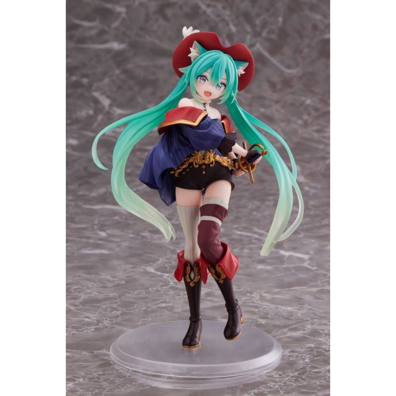 Hatsune Miku - Statuette Hatsune Miku Wonderland Puss in Boots 18 cm