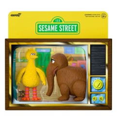 1, Rue Sésame - Pack 2 figurines ReAction Big Bird and Mr. Snuffleupagus 10 cm