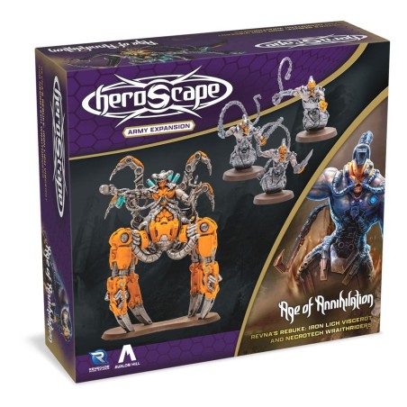 Heroscape - Expansion Revna's Rebuke: Iron Lich Viscerot and Necrotech Wraithriders Army en version anglaise