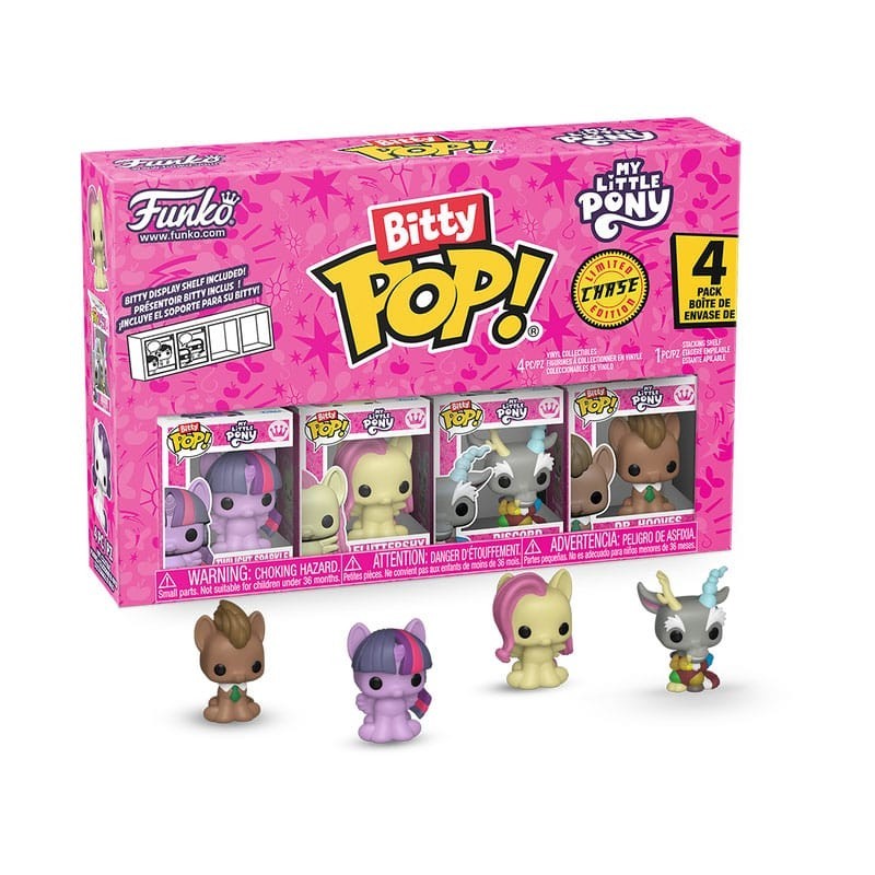 Mon Petit Poney - Pack 4 figurines Bitty POP! Mon Petit Poney (série 1) 2,5 cm