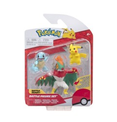 Pokémon - Figurine Select Battle Pikachu, Carapuce, Brutalibré 7,5 cm
