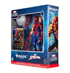 Marvel Legends Magic: The Gathering - Figurine Battle-Damaged Spider-Man (avec carte premium exclusive) 15 cm