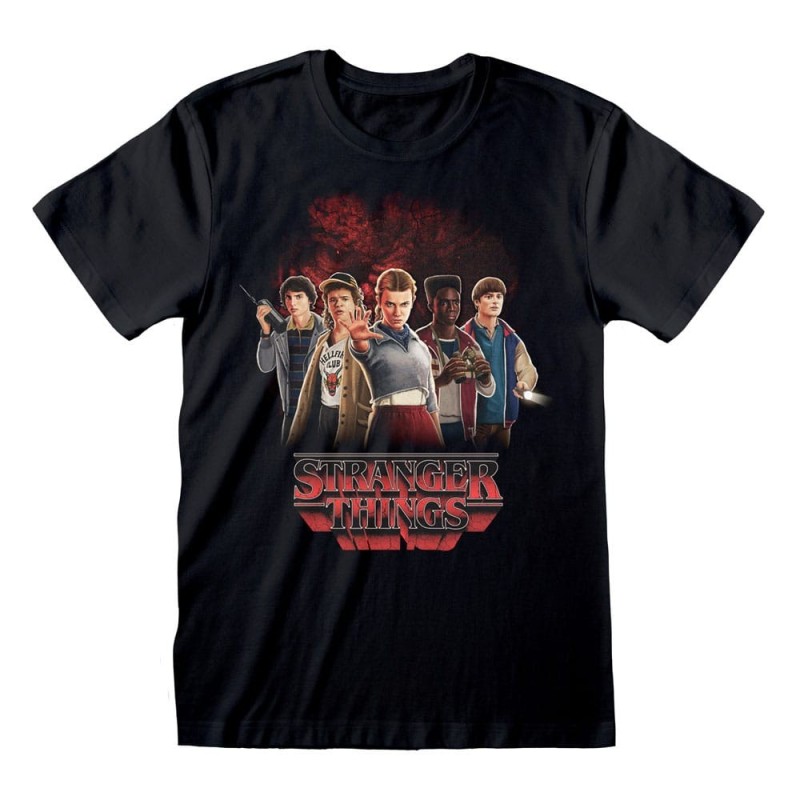 Stranger Things - T-Shirt Group with Vecna behind Size L