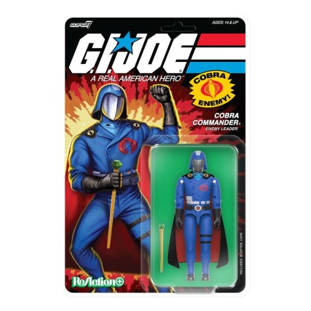 GI Joe - Figurine ReAction+ Cobra Commander (Movie, Black Cape) 10 cm