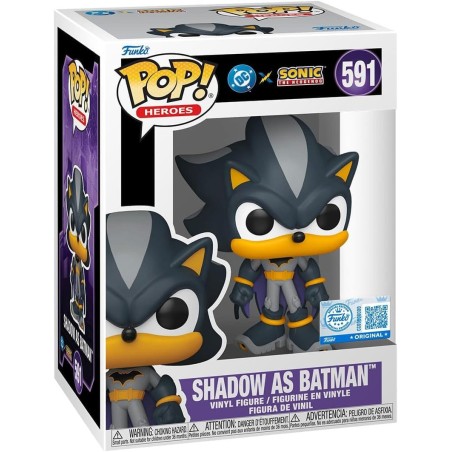Justice League - DC's and Sonic the Hedgehog POP! Movies Vinyl Figures Shadow/Batman 9 cm