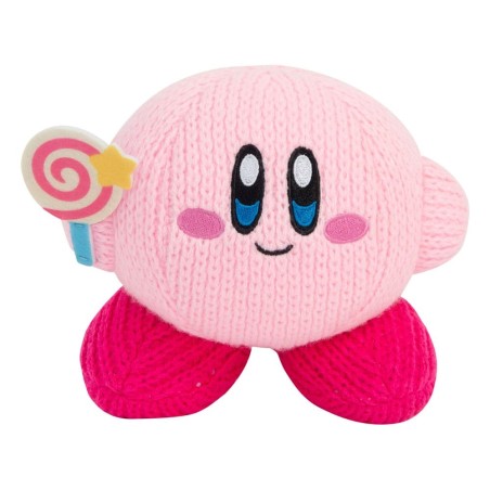 Kirby - Peluche Nuiguru-Knit Kirby avec Invincible Candy Wand
