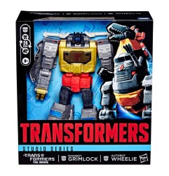 Transformers - The : The Movie Studio Series Leader Class Action Figure Dinobot Grimlock & Autobot Wheelie 22 cm