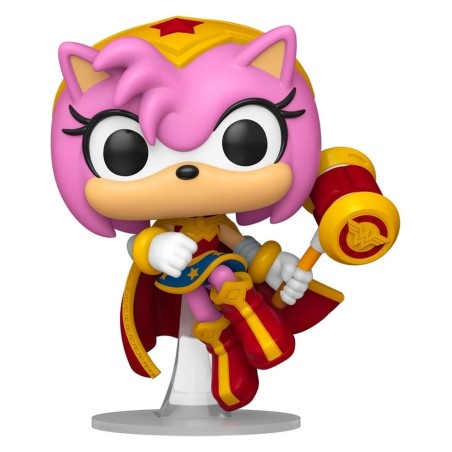 DC x Sonic the Hedgehog - Figurine POP! Amy version Wonder Woman 9 cm