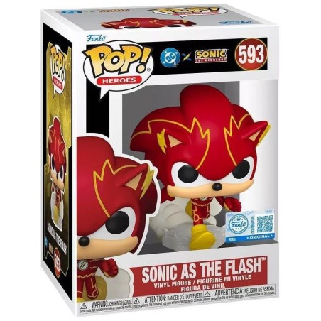 DC x Sonic the Hedgehog - Figurine POP! Sonic as The Flash 9 cm