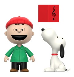 Peanuts - ReAction Action Figures 2-Pack Brown and Snoopy (Caroling) 10 cm