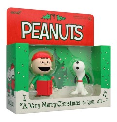 Peanuts - ReAction Action Figures 2-Pack Brown and Snoopy (Caroling) 10 cm
